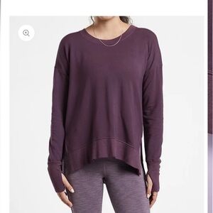 ATHLETA Coaster Luxe Recover Sweatshirt Women's Size S Purple